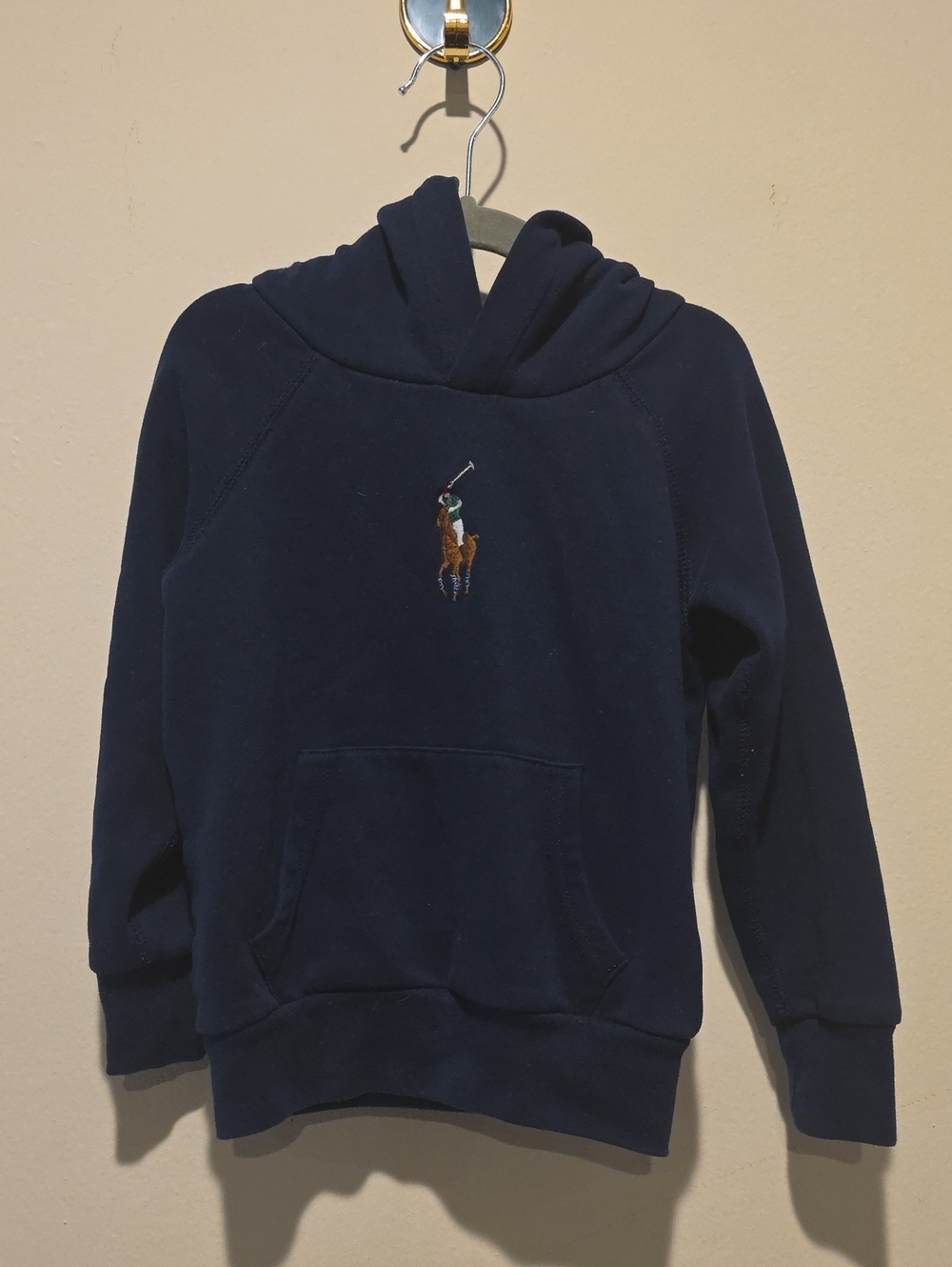Ralph Lauren Navy Polo Pony Hoodie Size 4 Gorgeous Soft